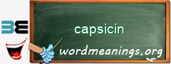 WordMeaning blackboard for capsicin